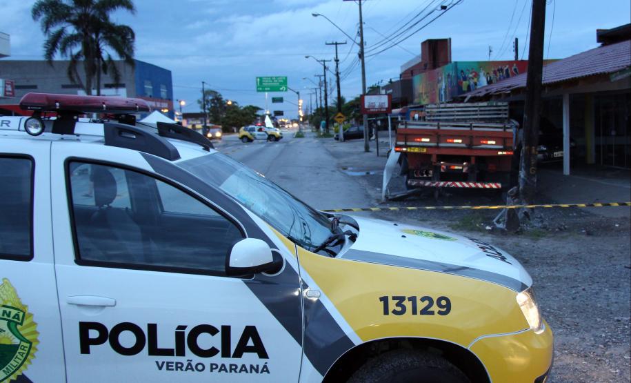 Matinhos, 23 de dezembro de 2018. Flagrante de Furto de Caminhão