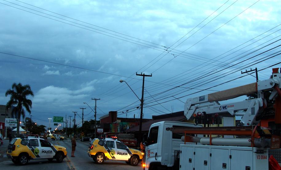 Matinhos, 23 de dezembro de 2018. Flagrante de Furto de Caminhão