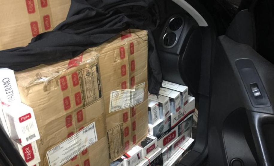 Operação da PM resulta na apreensão de mais de 2 mil cigarros contrabandeados em Guaíra (PR)