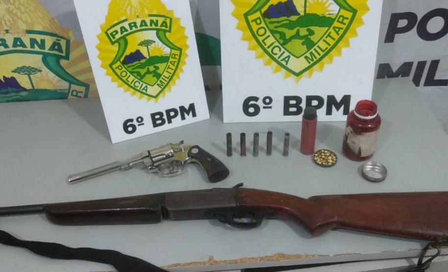 Armas e munições são apreendidas pela PM em Cascavel (PR); seis pessoas são encaminhadas