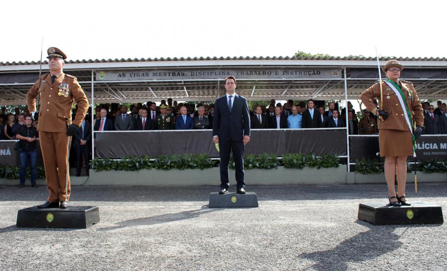 Polícia Militar do Paraná oficializa novo Comandante-Geral durante solenidade na APMG, em São José dos Pinhais (PR) Polícia Militar do Paraná oficializa novo Comandante-Geral durante solenidade na APMG, em São José dos Pinhais (PR)