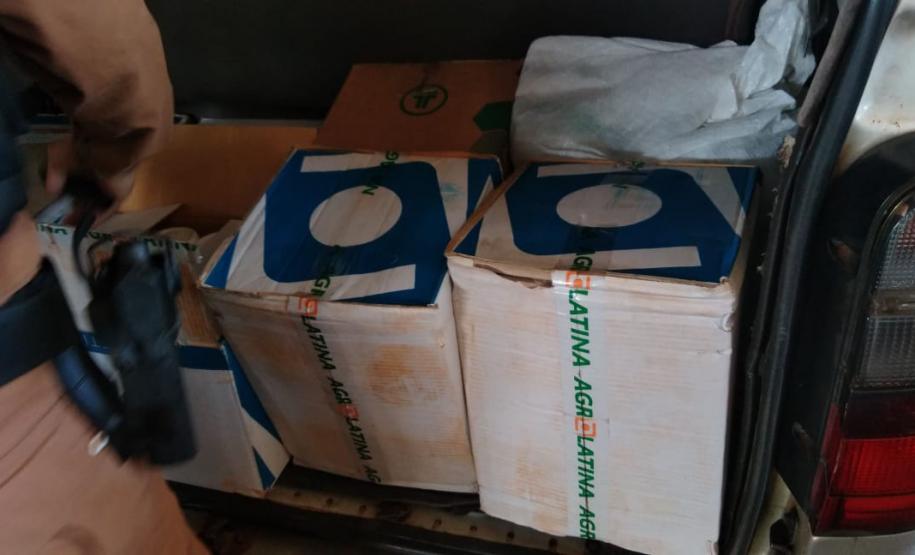Carga de agrotóxico é apreendida pelo BPFron durante a Operação Sul na Ponte da Amizade em Foz do Iguaçu (PR)