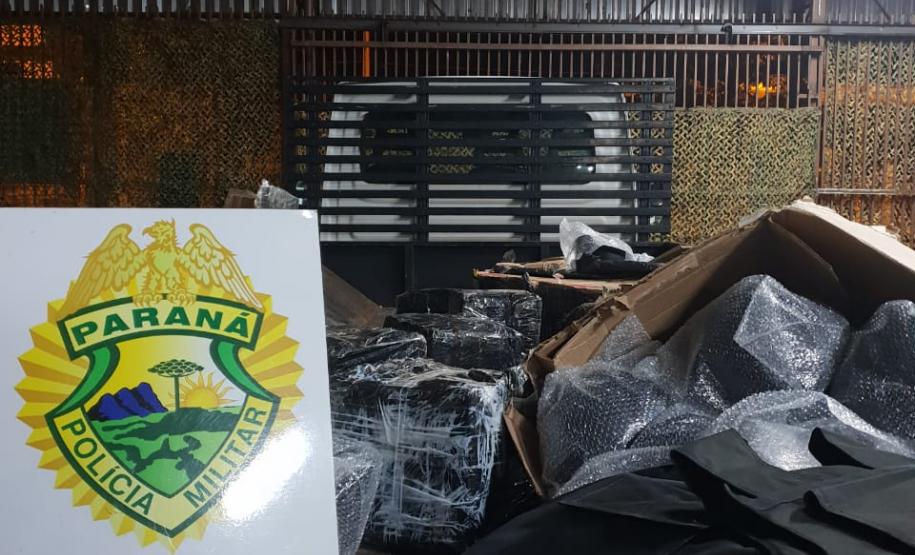 Coletes balísticos prontos para o transporte são apreendidos por policiais do BPFron em Guaíra (PR)