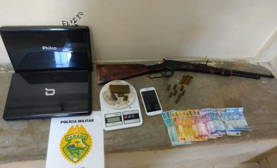 Armas de fogo e munições são apreendidas pela PM em Guarapuava (PR), no Centro-Sul do estado