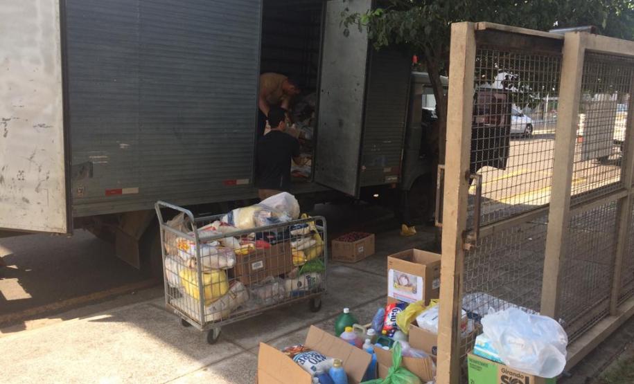 Ação integrada da PM com a comunidade resulta na coleta de mais de três toneladas de donativos