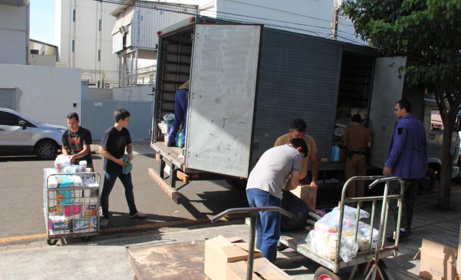 Ação integrada da PM com a comunidade resulta na coleta de mais de três toneladas de donativos