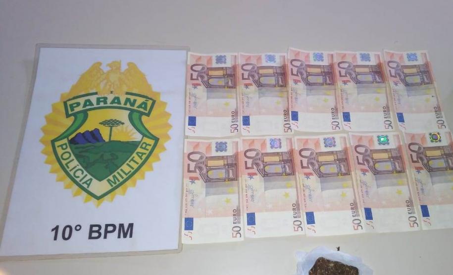 Notas de Euro falsas são apreendidas pela PM de Apucarana (PR)