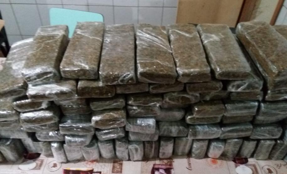No Oeste do Paraná, atuação da Polícia Militar no último fim de semana resulta em 64 quilos de maconha apreendidos