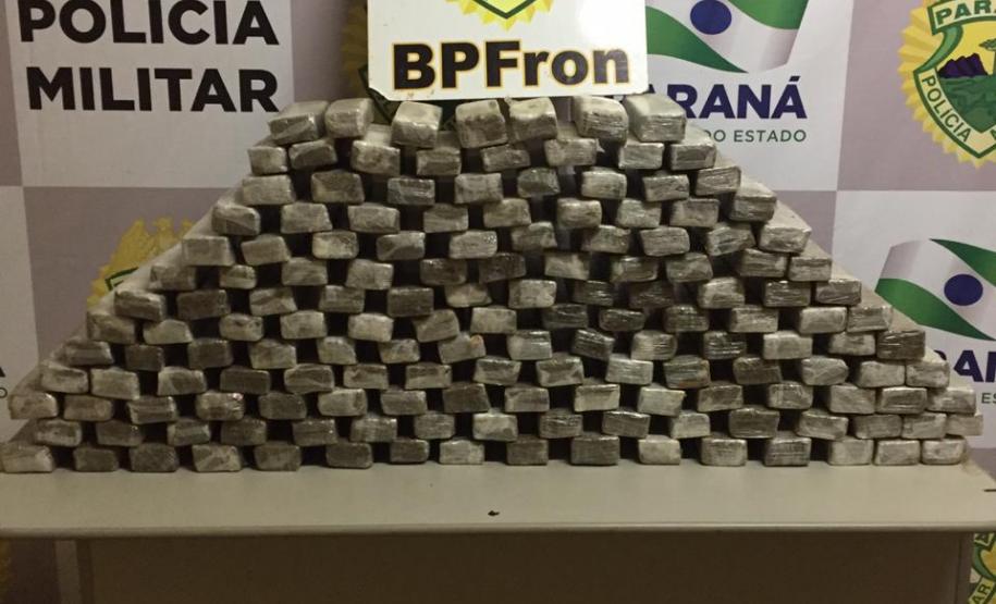 BPFron apreende 90 quilos de maconha em Guaíra (PR)