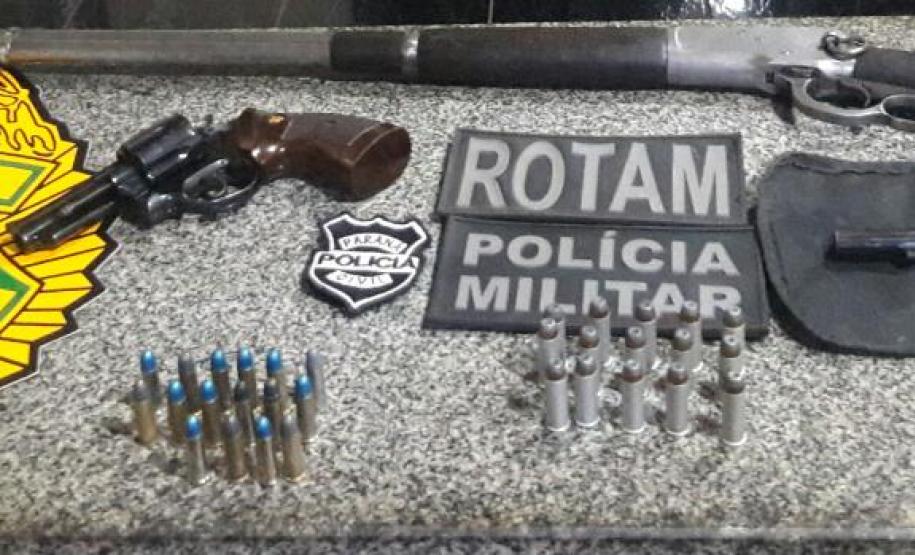 No Oeste do estado, a PM apreende nove armas de fogo e munições em ações distintas