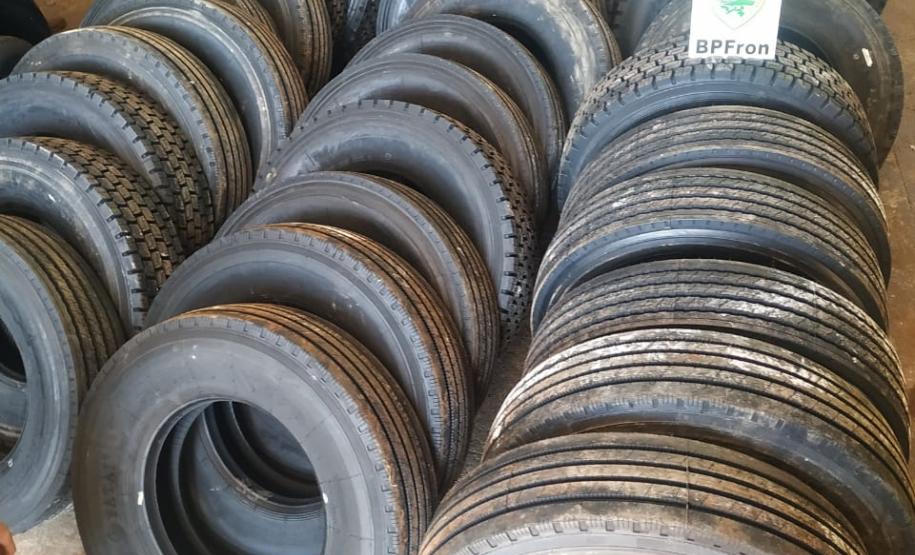 Durante Operação Sul foram apreendidos pneus, cigarros e produtos contrabandeados no Oeste do estado