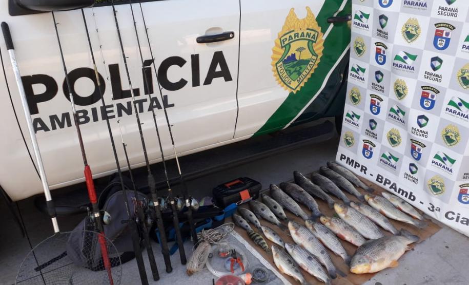 Pesca irregular resulta no encaminhamento de três pessoas pelo BPAmb-FV e na apreensão de quase 20 quilos de peixes