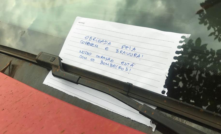 Bilhete de gratidão emocionou bombeiro do Paraná em Brumadinho