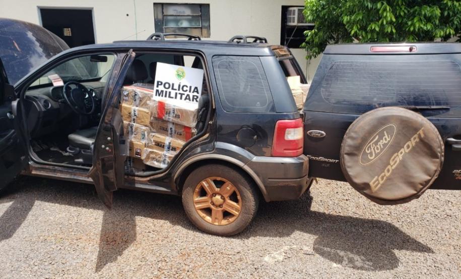 Aproximadamente 240 quilos de essência de narguilé contrabandeados são apreendidos pela PM em Iporã (PR)