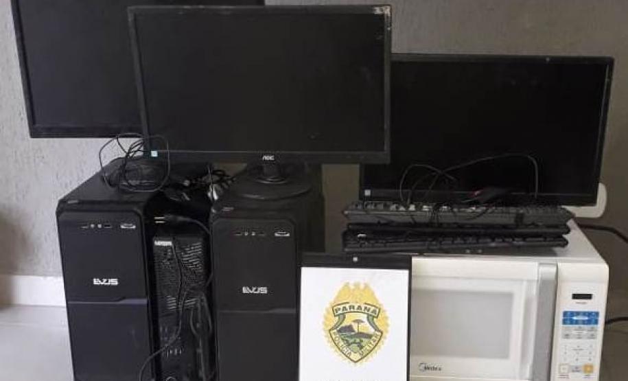 Em Contenda, no Sudeste do estado, PM recupera objetos furtados de posto de saúde de Quitandinha