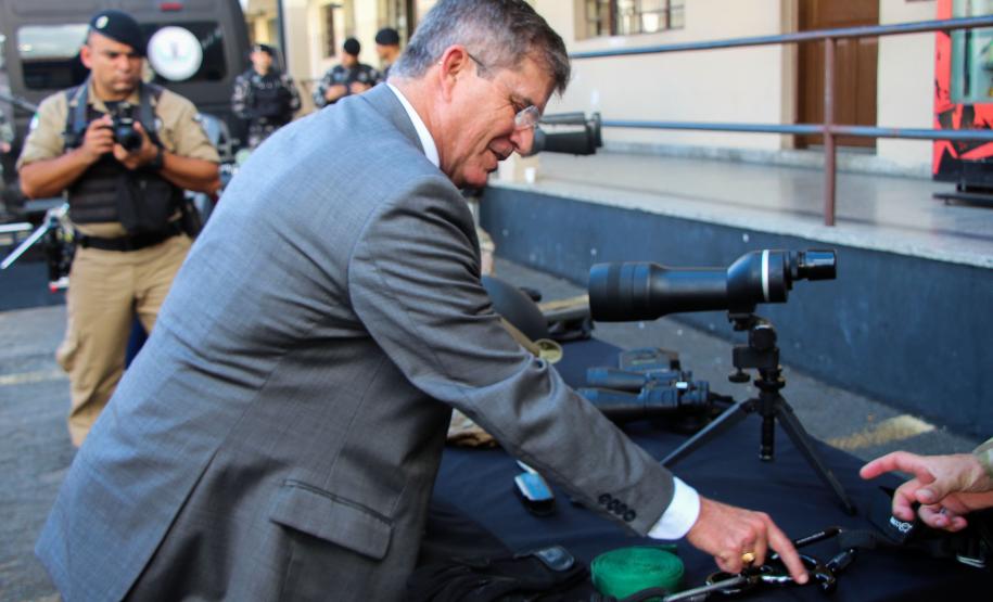 Curitiba, 19 de março de 2019. Visita do Secretário Nacional de Segurança Pública ao BOPE.General Guilherme Theophilo.