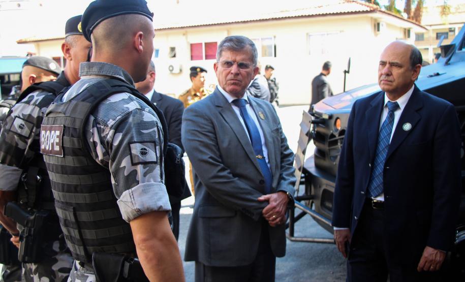 Curitiba, 19 de março de 2019. Visita do Secretário Nacional de Segurança Pública ao BOPE.Curitiba, 19 de março de 2019. Visita do Secretário Nacional de Segurança Pública ao BOPE.General Guilherme Theophilo.General Luiz Felipe Carbonell.