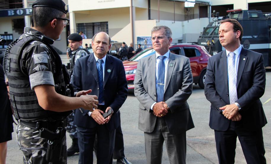 Curitiba, 19 de março de 2019. Visita do Secretário Nacional de Segurança Pública ao BOPE.Curitiba, 19 de março de 2019. Visita do Secretário Nacional de Segurança Pública ao BOPE.General Guilherme Theophilo.General Luiz Felipe Carbonell.