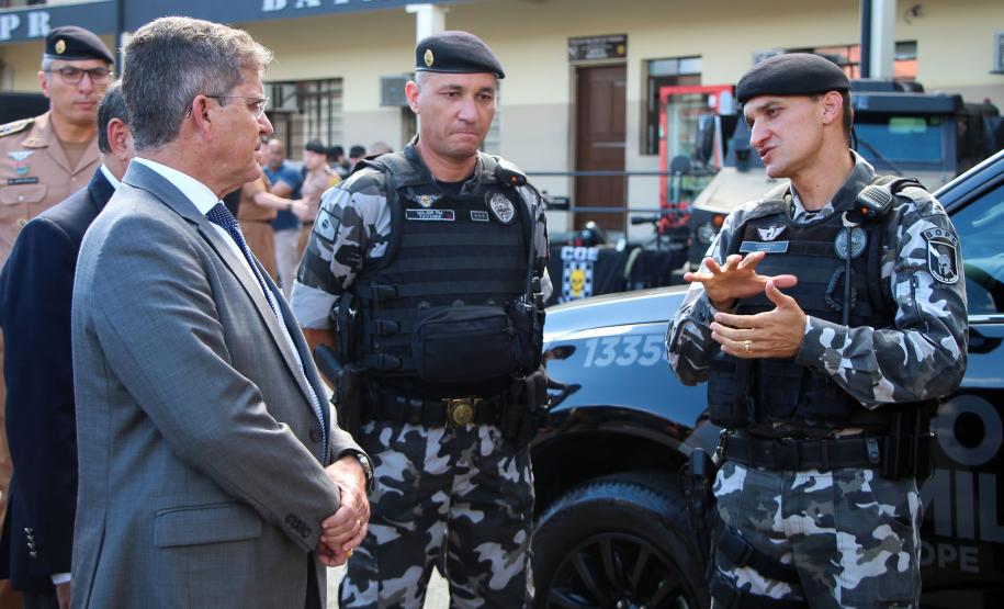 Curitiba, 19 de março de 2019. Visita do Secretário Nacional de Segurança Pública ao BOPE.Curitiba, 19 de março de 2019. Visita do Secretário Nacional de Segurança Pública ao BOPE.General Guilherme Theophilo.General Luiz Felipe Carbonell.