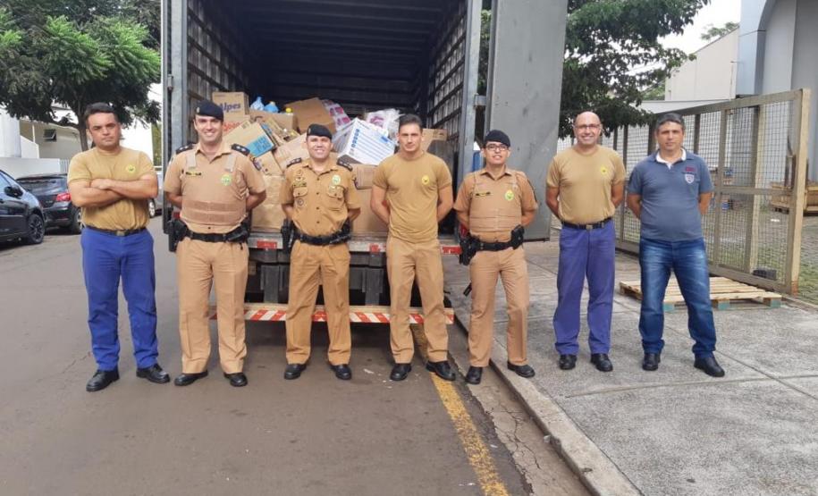 Campanha Abrace Vidas do 2º Batalhão arrecada quase oito toneladas de mantimentos para o Hospital do Câncer de Londrina (HCL)
