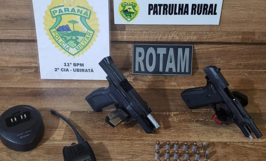 PM cumpre mandado de Prisão, prende homem e apreende duas pistolas no Noroeste do estado