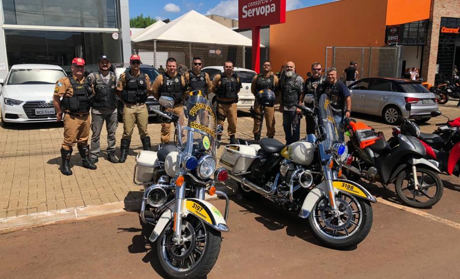 Escolta de motos do BPRv apoia passeio motocilístico em Cascavel (PR) Escolta de motos do BPRv apoia passeio motocilístico em Cascavel (PR)