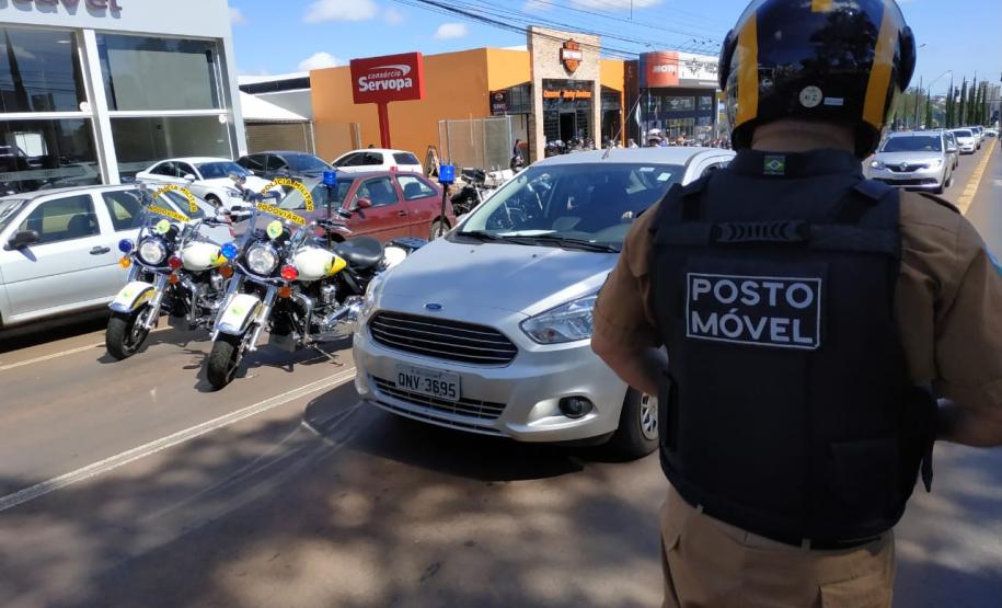 Escolta de motos do BPRv apoia passeio motocilístico em Cascavel (PR) Escolta de motos do BPRv apoia passeio motocilístico em Cascavel (PR)