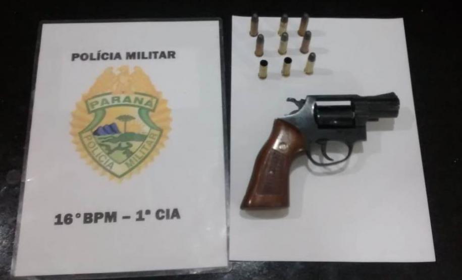 Casal com revólver é abordado e encaminhado pela PM em Guarapuava (PR), no Centro-Sul do estado