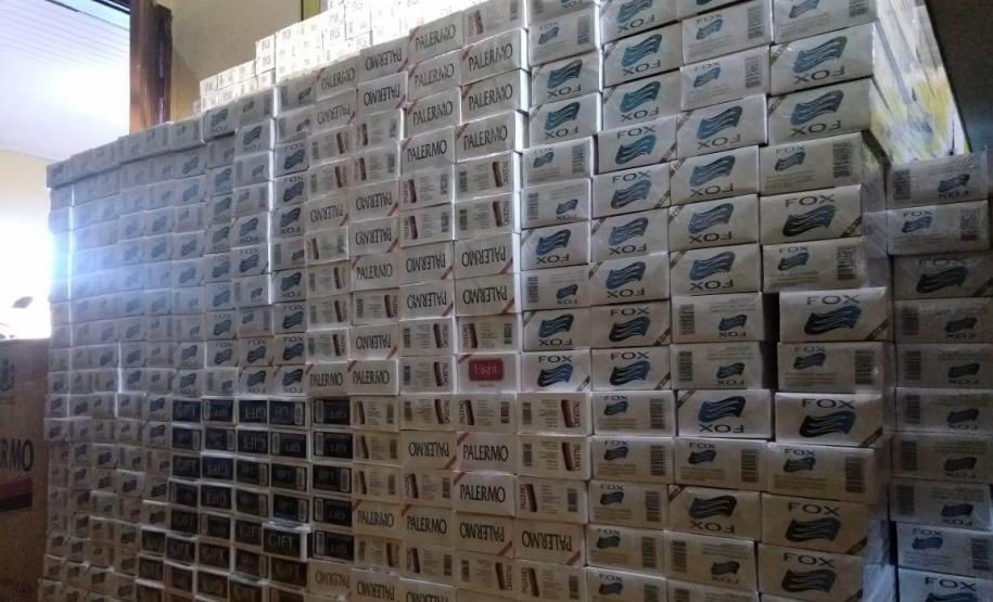 Acidente de trânsito leva PM a apreender mais de 2,5 mil pacotes de cigarros no Noroeste do estado
