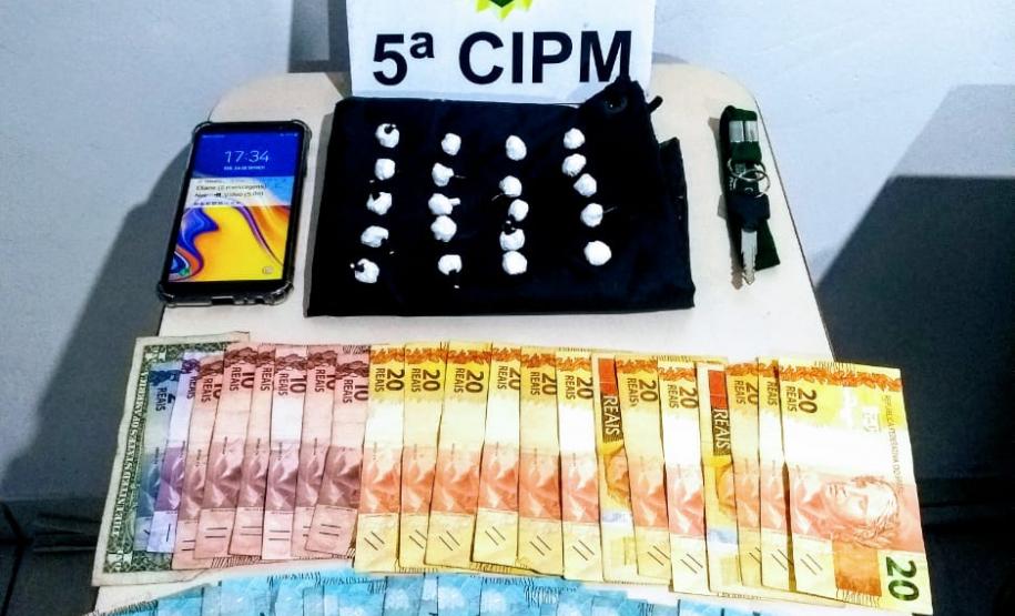 Com R$ 3 mil no bolso, suspeito de tráfico é preso em Cianorte (PR), no Noroeste do estado