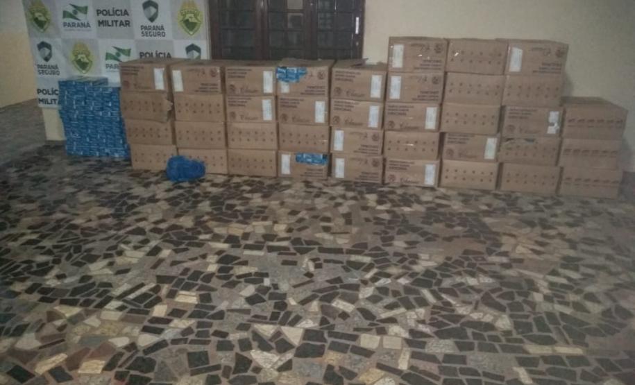 Policiais Militares da 5º CIPM apreendem mais de 4,4 mil pacotes de cigarro contrabandeado em São Lourenço