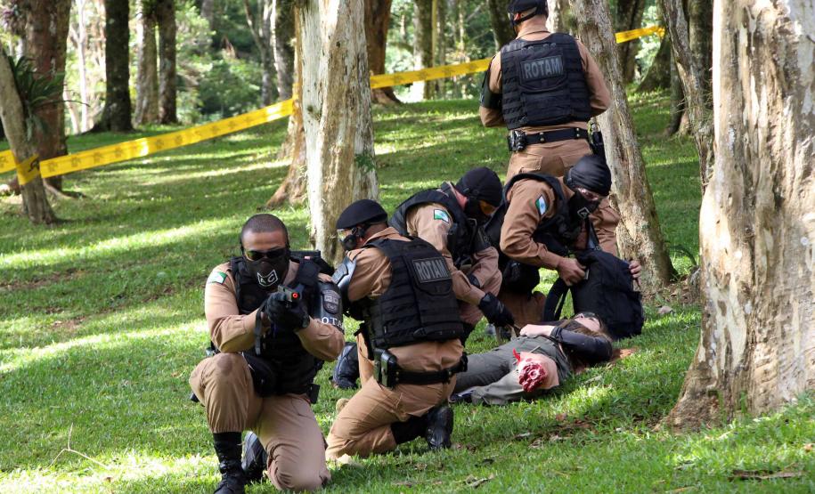 São José dos Pinhais, 30 de março de 2019. Exercício de APH Tático - 17º BPM