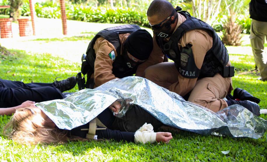 São José dos Pinhais, 30 de março de 2019. Exercício de APH Tático - 17º BPM