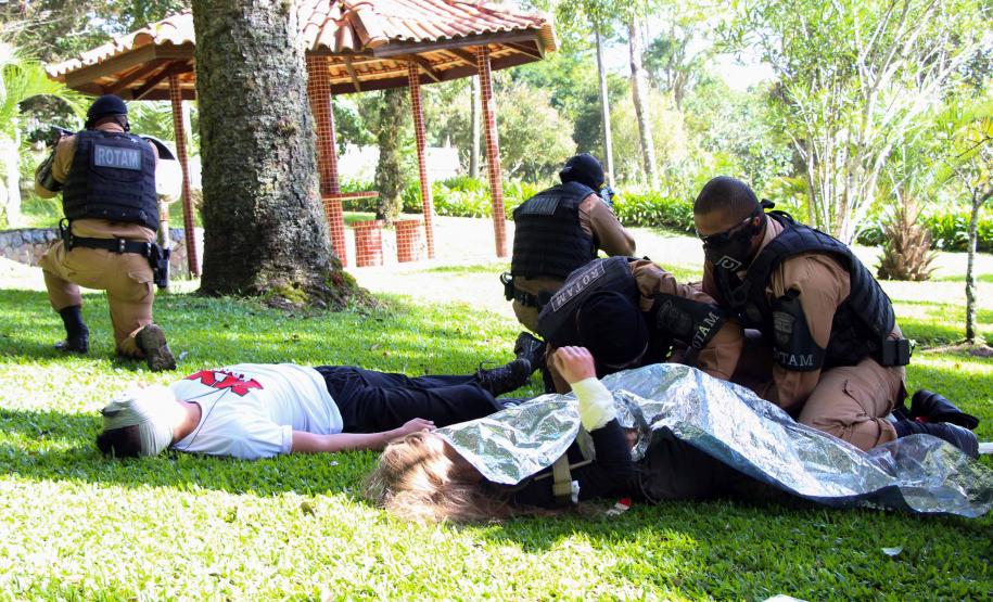 São José dos Pinhais, 30 de março de 2019. Exercício de APH Tático - 17º BPM