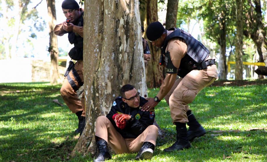 São José dos Pinhais, 30 de março de 2019. Exercício de APH Tático - 17º BPM