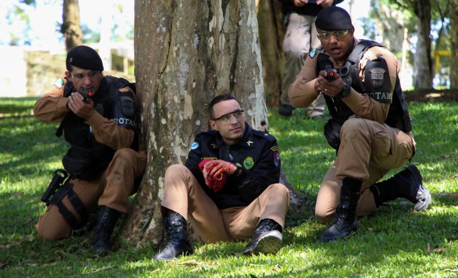 São José dos Pinhais, 30 de março de 2019. Exercício de APH Tático - 17º BPM