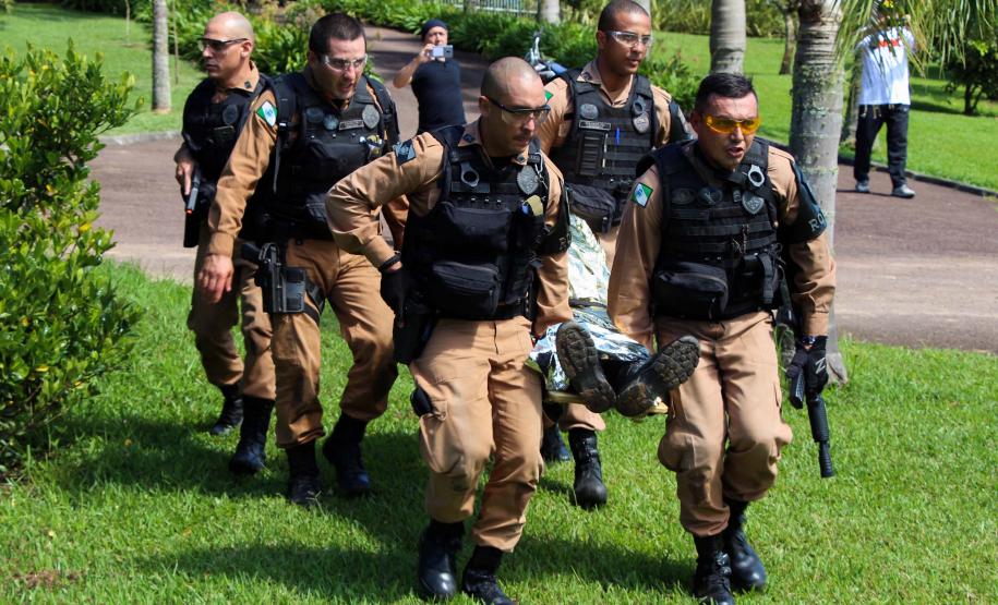 São José dos Pinhais, 30 de março de 2019. Exercício de APH Tático - 17º BPM