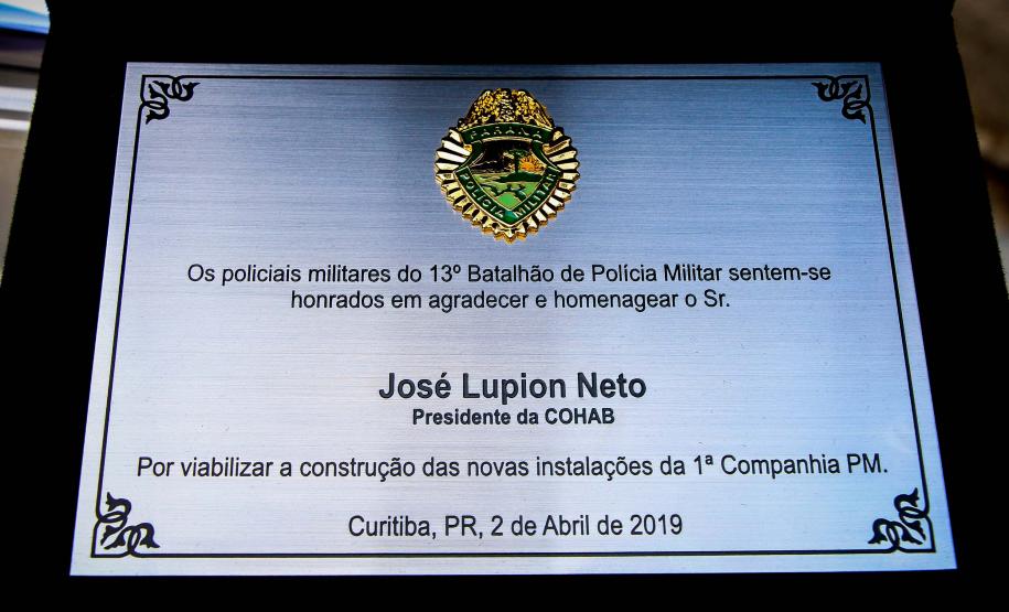 Curitiba, 02 de abril de 2019. Inauguração da Nova Sede da 1ª Cia do 13º BPM