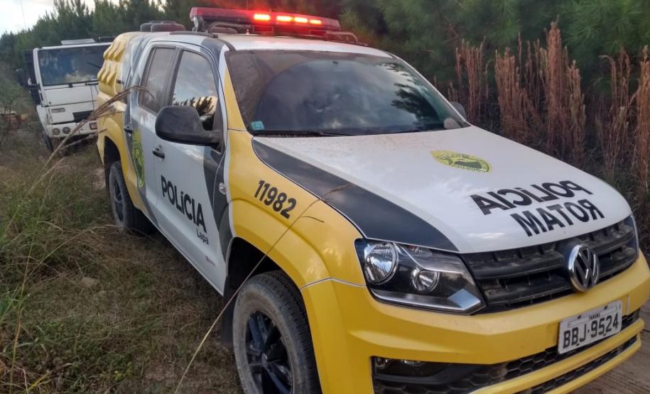 Caminhão e carga de fumo são recuperadas pela PM em Campo do Tenente