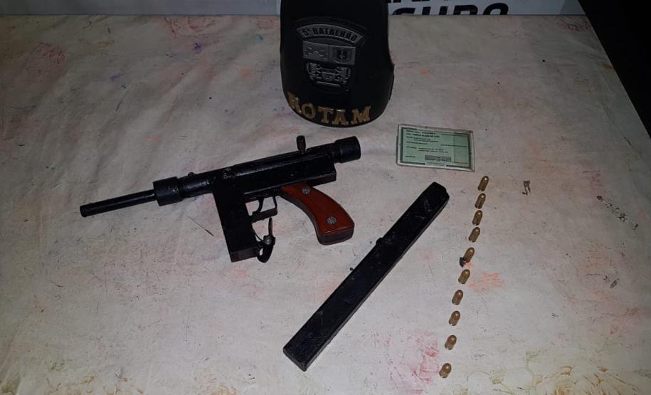 Submetralhadora de fabricação caseira é apreendida pela ROTAM em Ibiporã, no Norte do estado