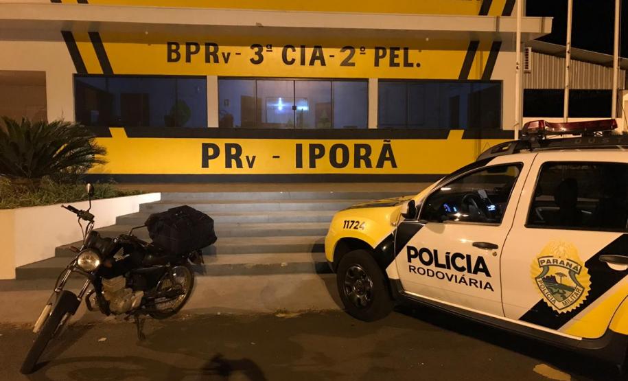 Moto com quase 40 quilos de maconha é apreendida pela PRE em Iporã (PR)