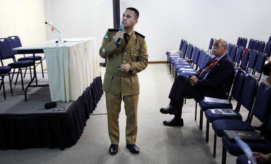 Pinhais, 11 de abril de 2019. Palestra do Cel. Hudson na Expotrade