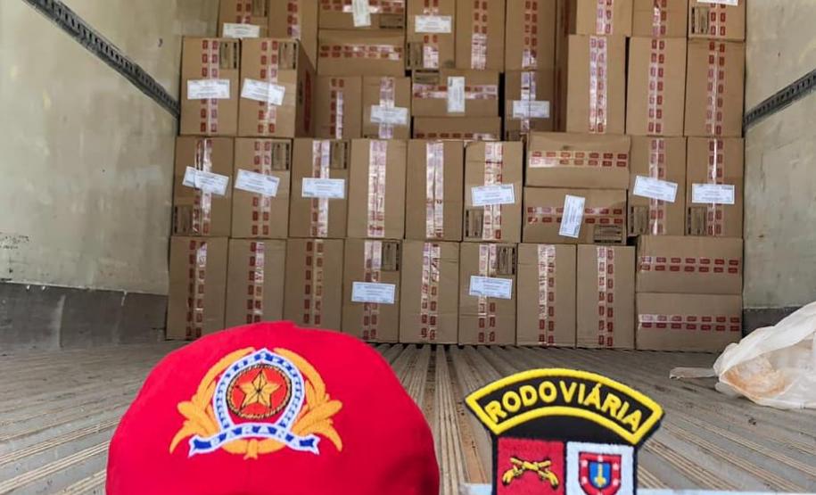 Equipe de Posto Rodoviária de Iporã apreendem 1,100 caixas de cigarro