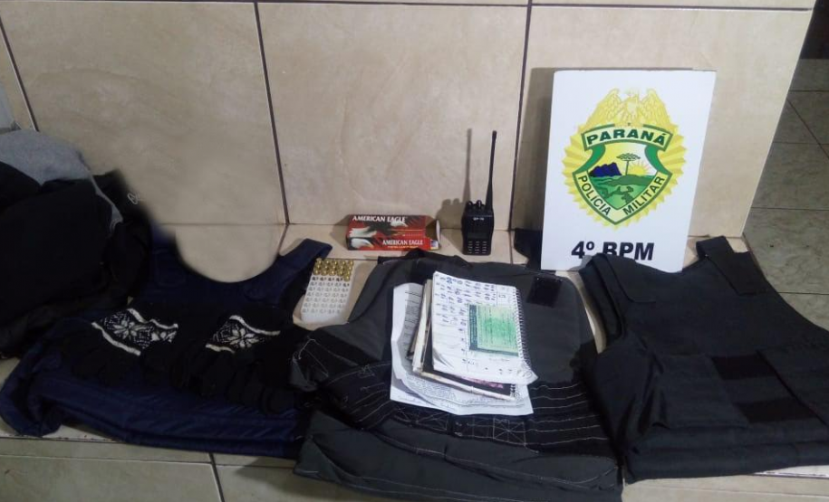 Munições e coletes balísticos são apreendidos pela PM em Maringá (PR)