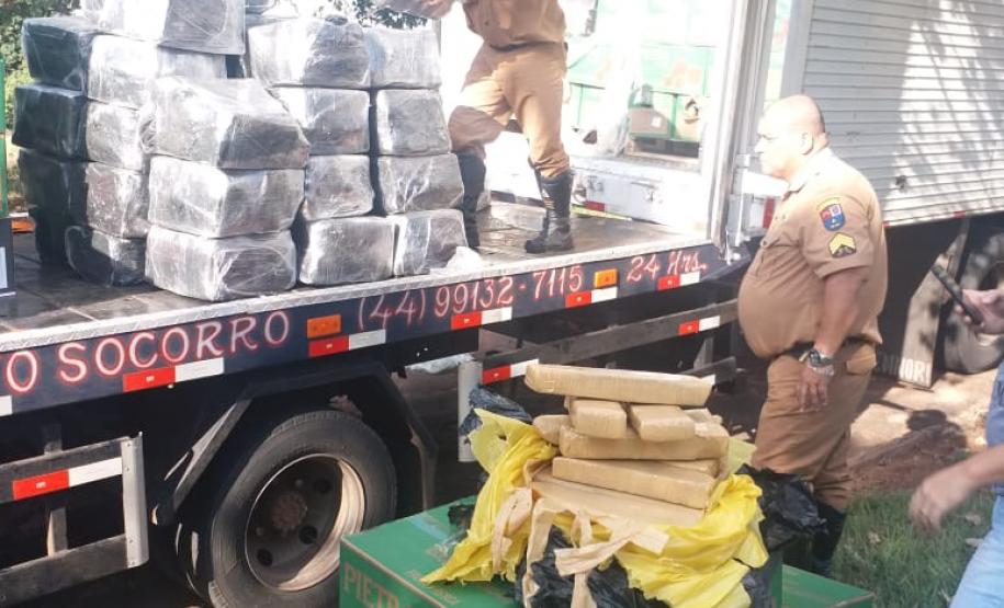 BPRv apreende quase uma tonelada de maconha no Norte do estado