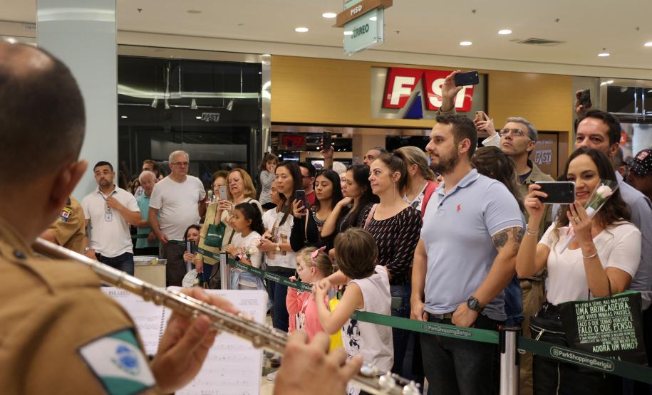 Curitiba, 11 de maio de 2019. Apresentação da Banda da PMPR em homenagem ao Dia das Mães.