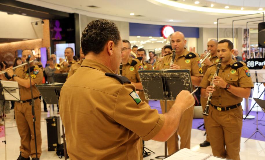 Curitiba, 11 de maio de 2019. Apresentação da Banda da PMPR em homenagem ao Dia das Mães.