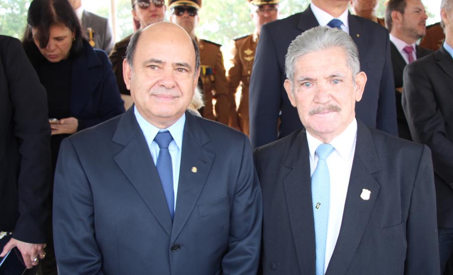 São Jose dos Pinhais, 20 de Maio de 2019. Dia do Patrono da PMPR. Secretario de Segurança general carbonell e Representante da Policia Paraguaia.