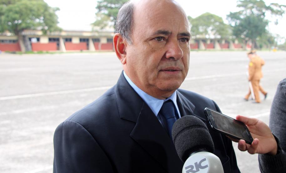 São Jose dos Pinhais, 20 de Maio de 2019. Dia do Patrono da PMPR. Entrevista Secretario de Segurança General Carbonell RIC TV.