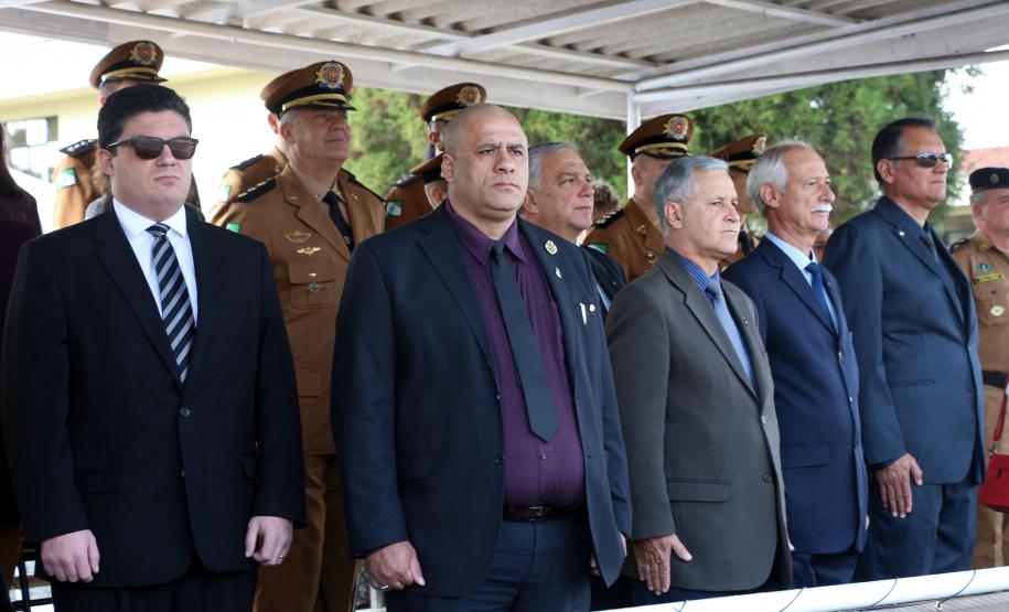 São Jose dos Pinhais, 20 de Maio de 2019. Solenidade alusiva ao Patrono da PMPR. Autoridades do poder Legislativo e Judiciario prestigiaram o evento na APMG.